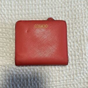 Small orange coach wallet